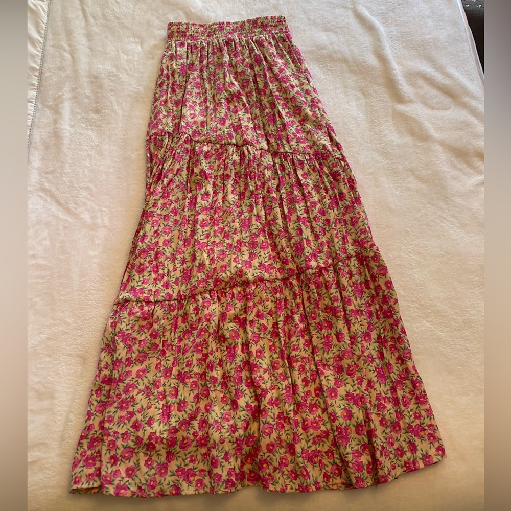 Floral maxi skirt